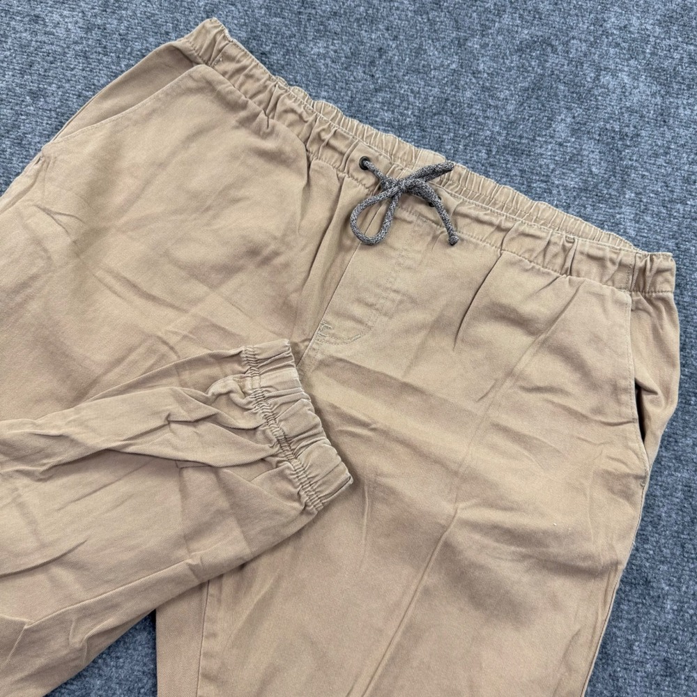 FreeWorld‎ Jogger Pants XXL Khaki Elastic Waist Drawstring Mens